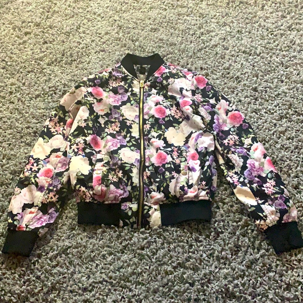 Floral Bomber Jacket